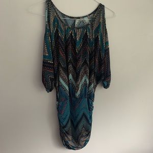 Printed Cold Shoulder Dress